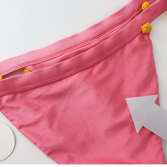 NWT Tularosa Tatum Bikini Bottom Swimsuit Pink L - Picture 8 of 8